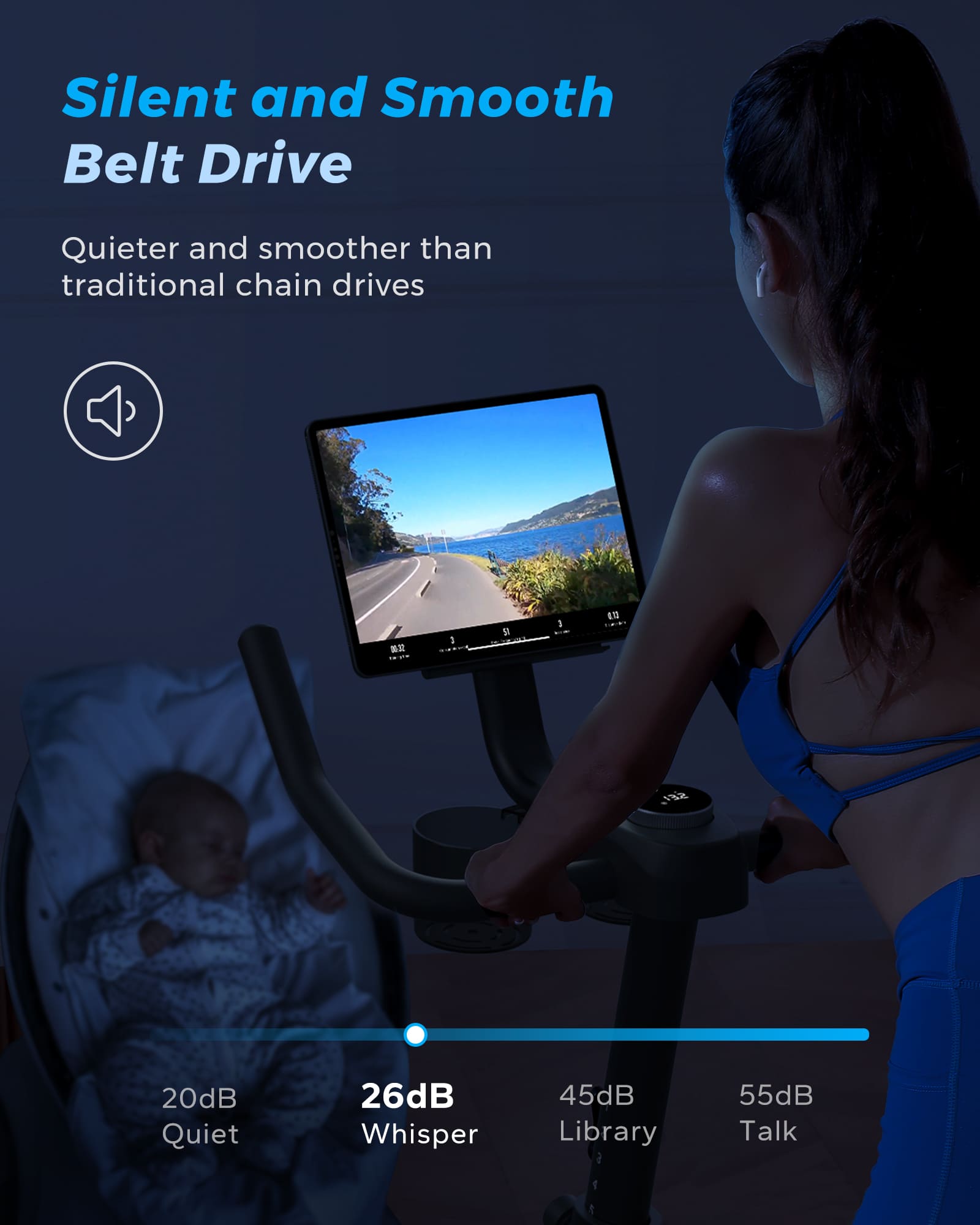 S26 Exercise Bike with Low Noise